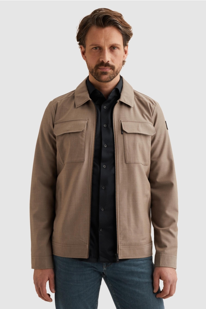 Vanguard bruine heren jas | Model vooraanzicht