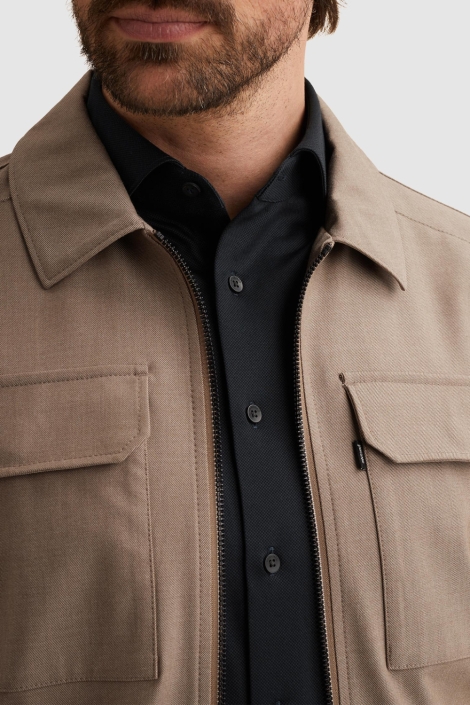 Vanguard bruine heren jas | Close up