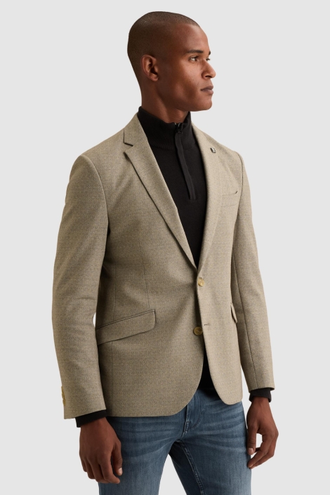 Vanguard taupe heren colbert | Model vooraanzicht