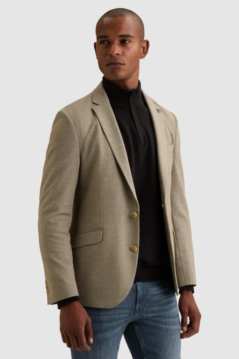 Vanguard taupe heren colbert | Model zijaanzicht