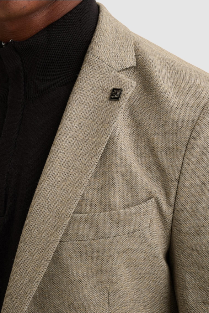 Vanguard taupe heren colbert | Close up