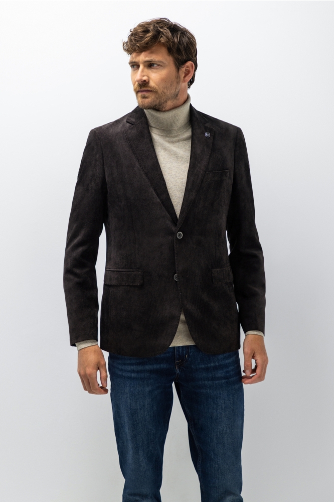 State of Art bruine heren colbert | Model vooraanzicht