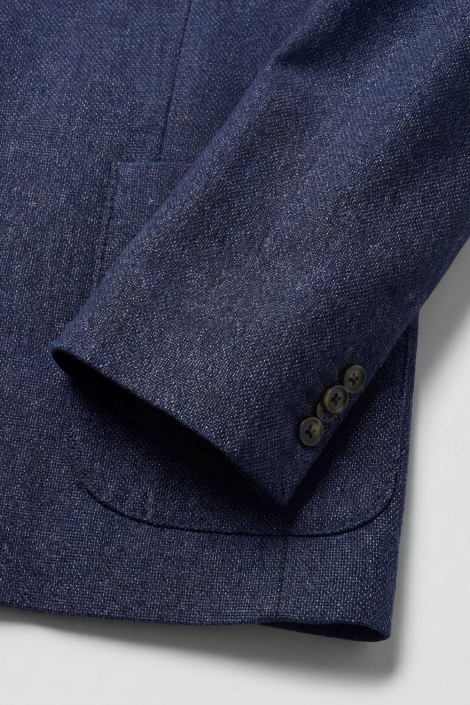 Campbell blauwe heren colbert | Close up