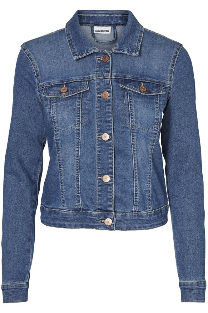 Noisy may blauwe dames jas | Close up