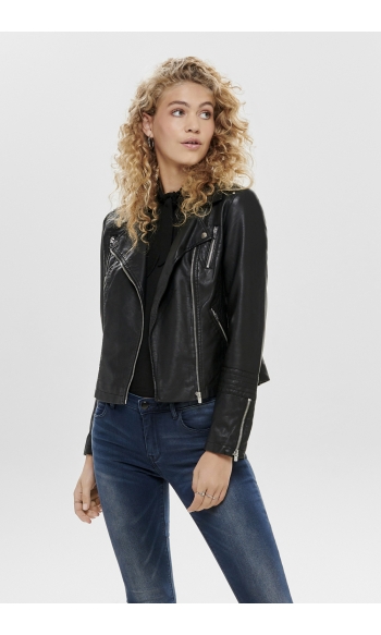 ONLGEMMA FAUX LEATHER BIKER OTW NOOS 15153079 Black