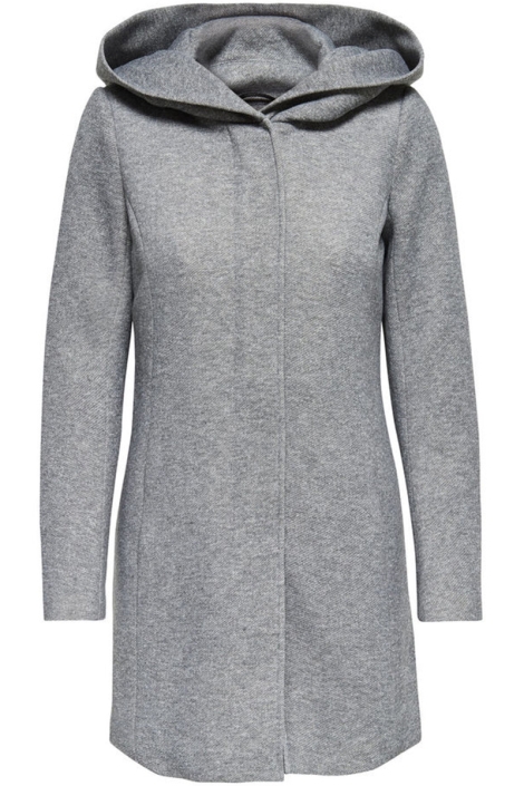 Only grijze dames jas | Vooraanzicht