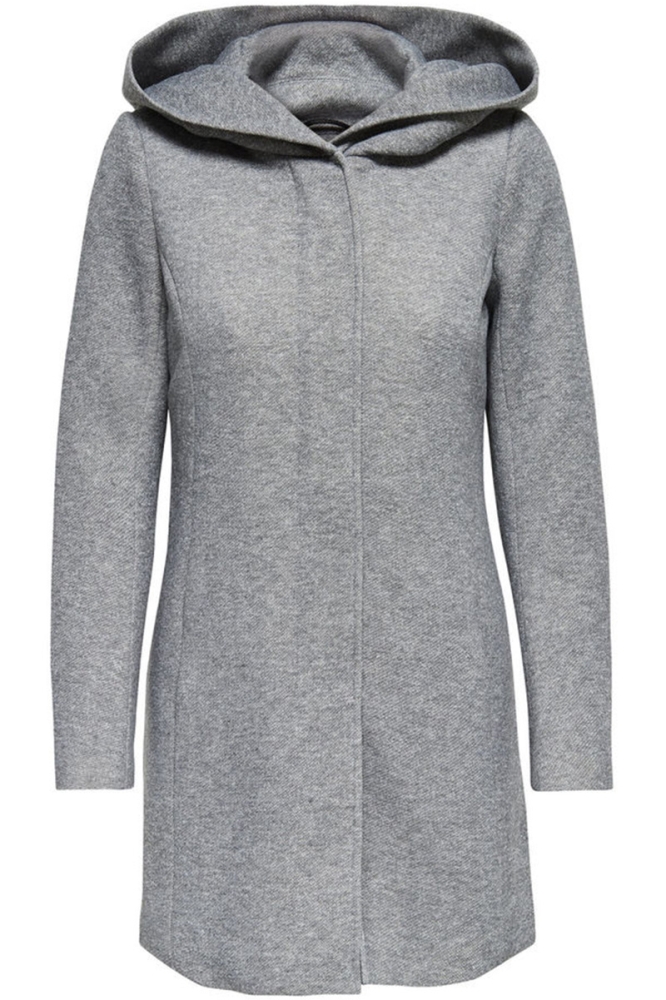 Only grijze dames jas | Vooraanzicht