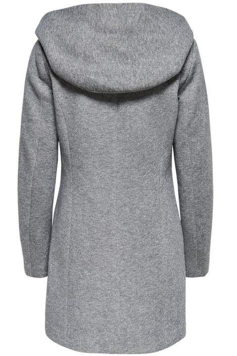 Only grijze dames jas | Achteraanzicht