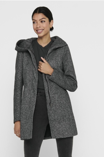 Only onlSEDONA LIGHT COAT OTW NOOS 15142911 Dark Grey Melange