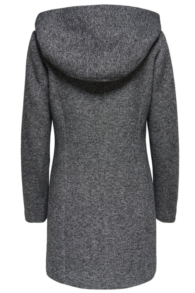 Only grijze dames jas | Achteraanzicht