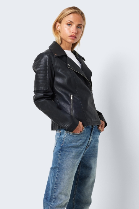 Noisy may zwarte dames jas
