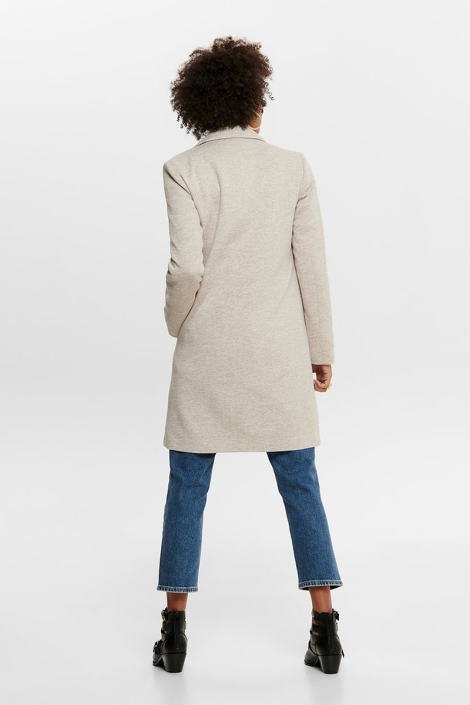 Only beige dames jas | Model achteraanzicht
