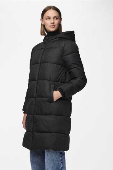 Pieces Jas PCBEE NEW LONG PUFFER JACKET BC 17115627 BLACK
