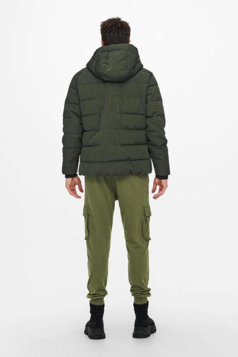 Only & Sons groene heren jas | Model