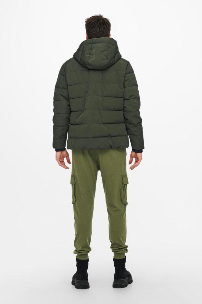 Only & Sons groene heren jas | Model