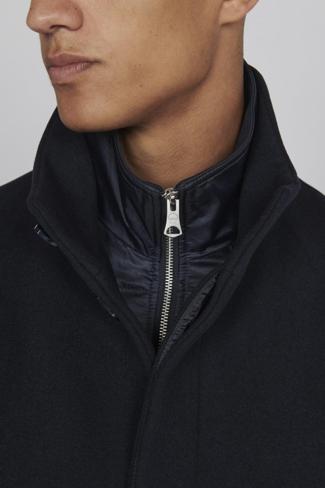 Matinique blauwe heren jas | Close up