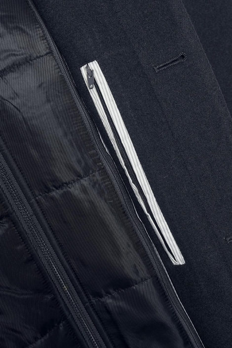 Matinique blauwe heren jas | Close up