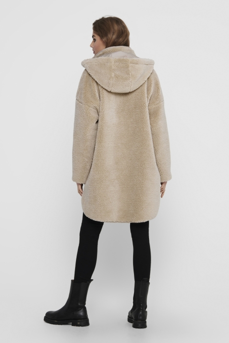 Only beige dames jas | Model achteraanzicht