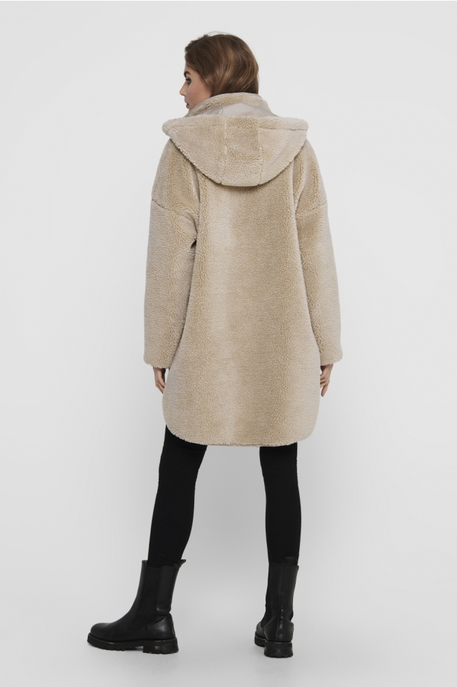 Only beige dames jas | Model achteraanzicht