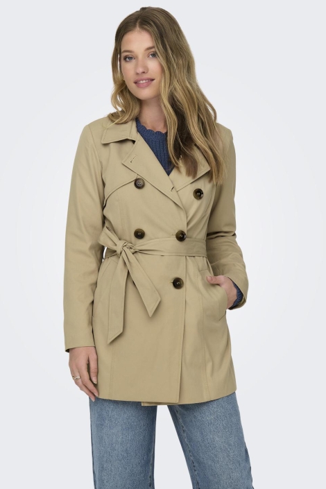 Only camel dames jas | Model vooraanzicht