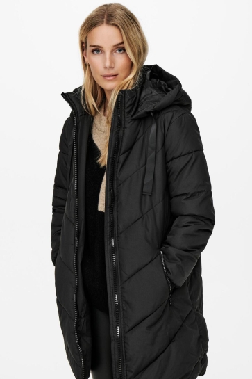 Jacqueline de Yong jdyskylar padded hood jacket otw no Zwart