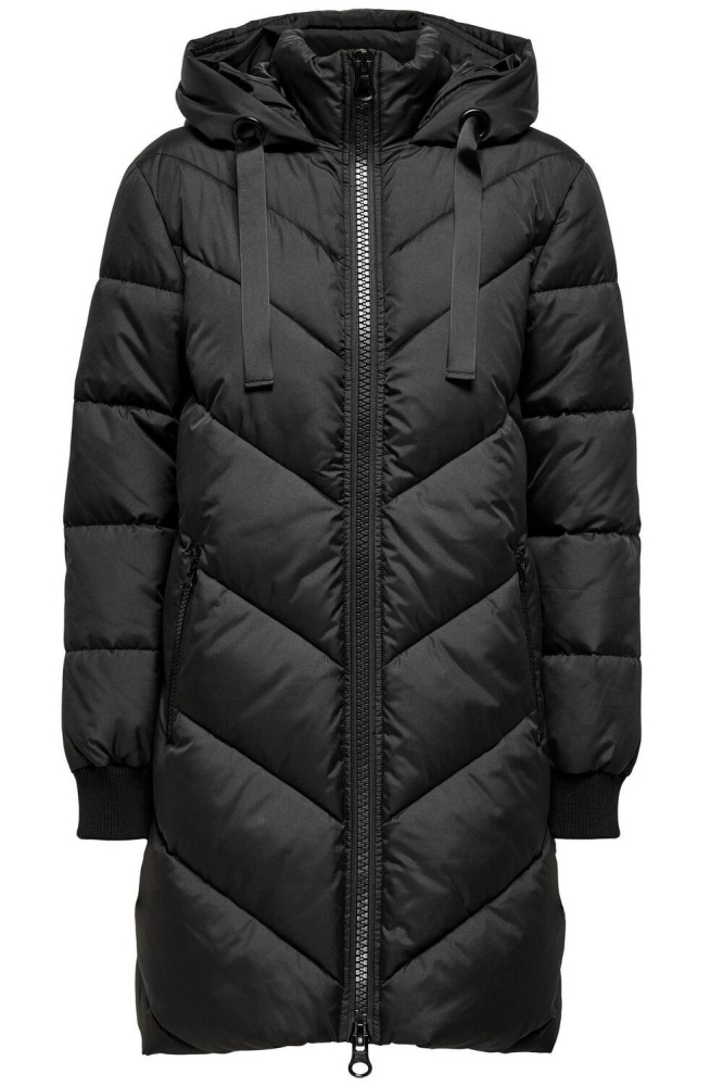 Jacqueline de Yong zwarte dames jas | Vooraanzicht