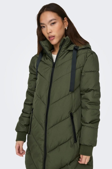 Jacqueline de Yong Jas JDYSKYLAR PADDED HOOD JACKET OTW NO 15207784 Forest Night