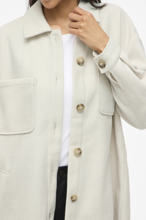 Vila ecru dames jas | Close up