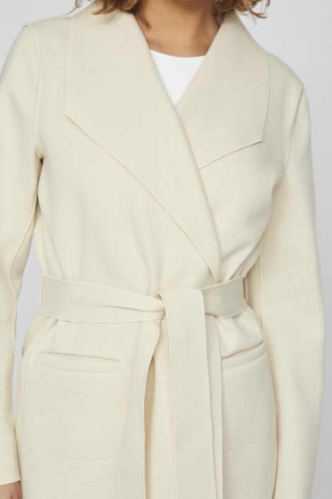 Vila ecru dames jas | Kleurstaal