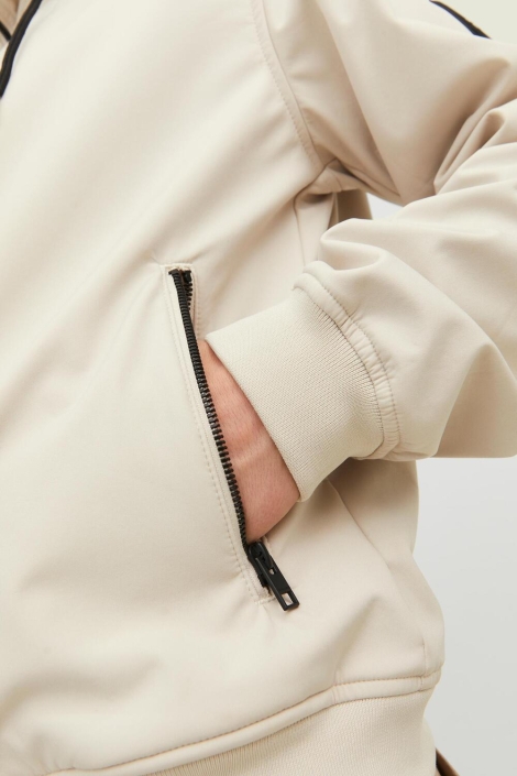 Jack & Jones beige heren jas | Close up