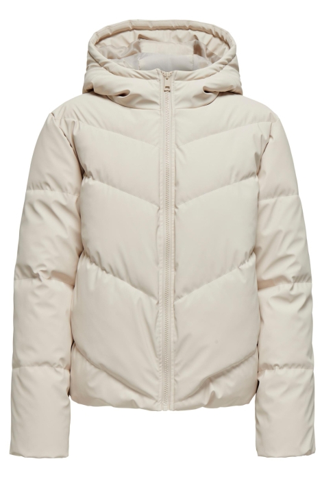 Jacqueline de Yong ecru dames jas | Vooraanzicht