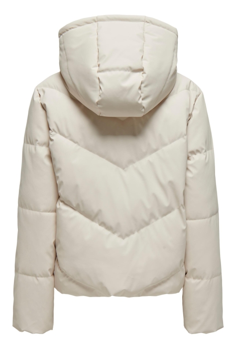 Jacqueline de Yong ecru dames jas | Achteraanzicht