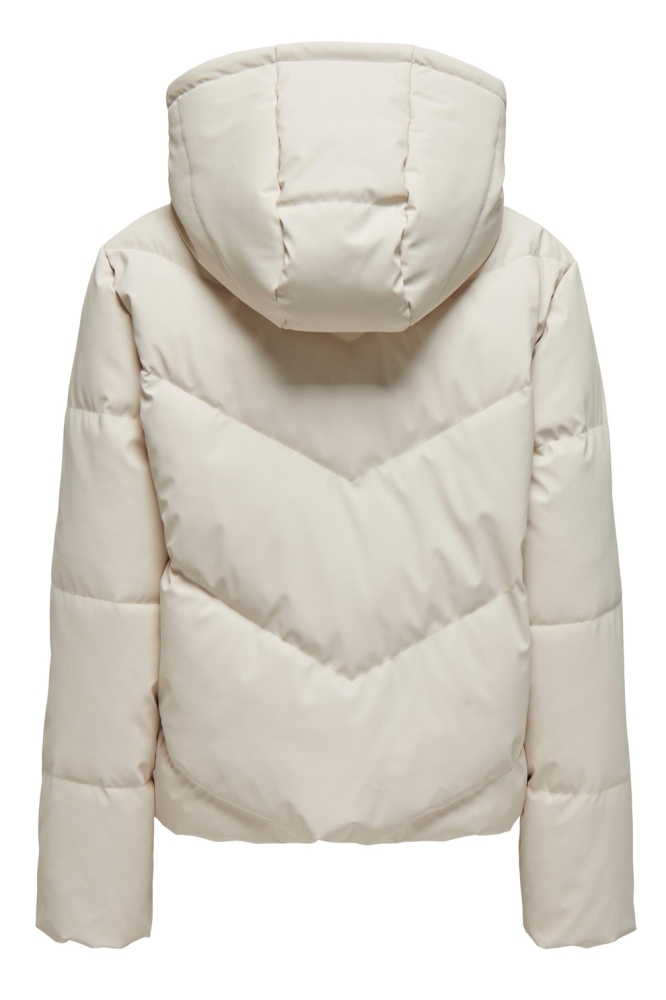 Jacqueline de Yong ecru dames jas | Achteraanzicht