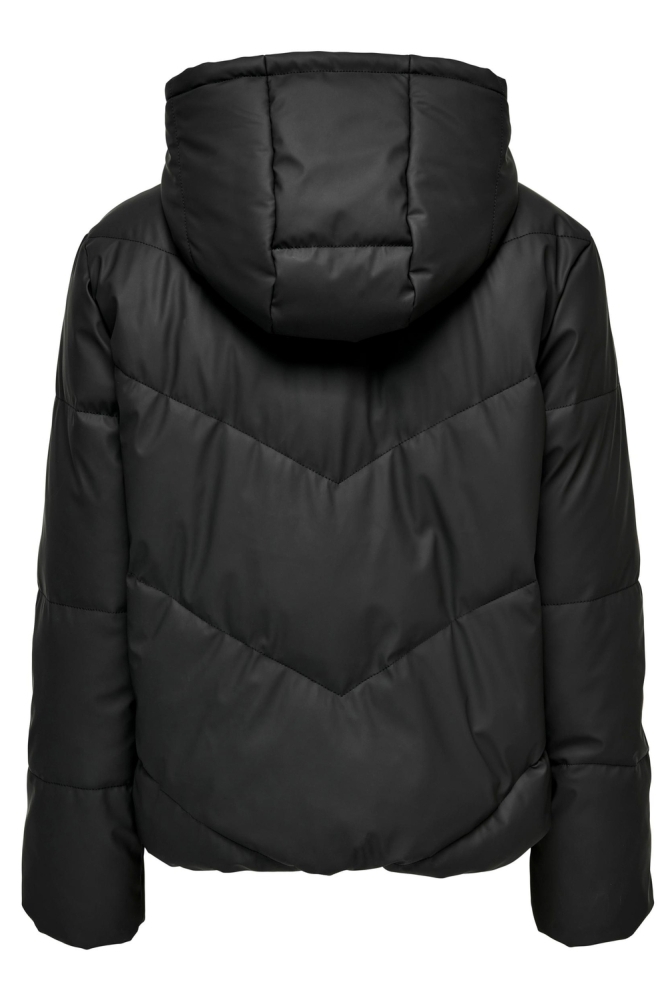 Jacqueline de Yong zwarte dames jas | Achteraanzicht