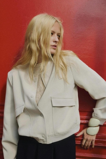 Vero Moda VMAMALA SHORT JACKET TS 10307303 SILVER LINING