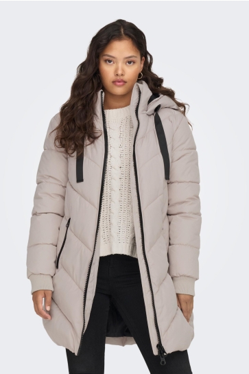 Jacqueline de Yong jdyskylar padded hood jacket otw no Beige
