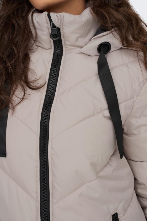 Jacqueline de Yong beige dames jas | Close up