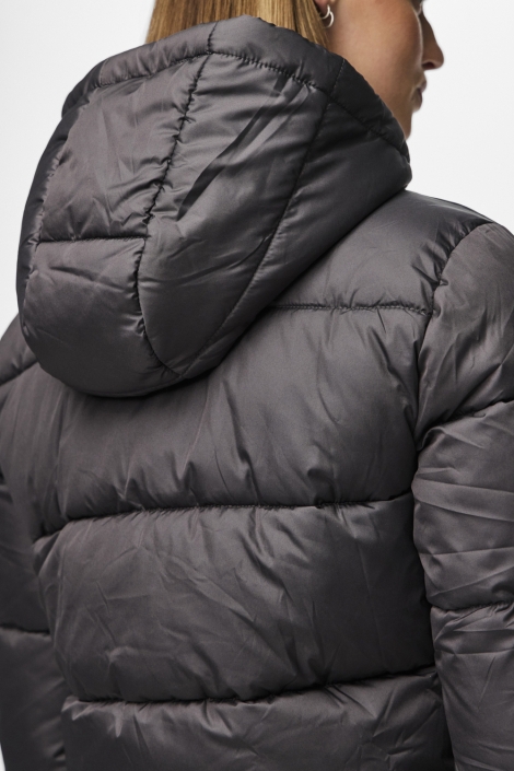 Pieces grijze dames jas | Close up