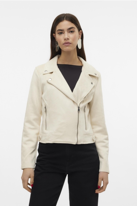 Vero Moda beige dames jas | Model vooraanzicht