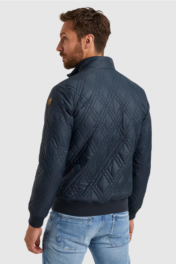 PME legend blauwe heren jas | Model achteraanzicht