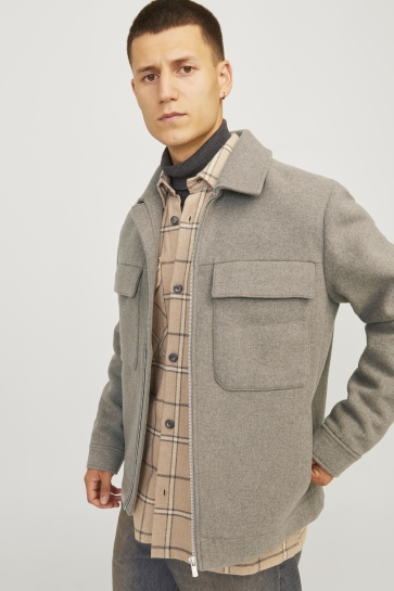 Jack & Jones Jas JPRBLURUSSEL WOOL BLEND JACKET SN 12259393 GREIGE