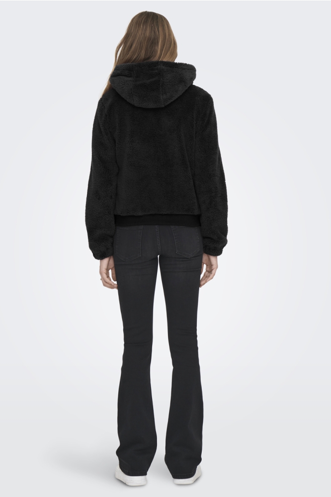 Only zwarte dames vest | Model achteraanzicht