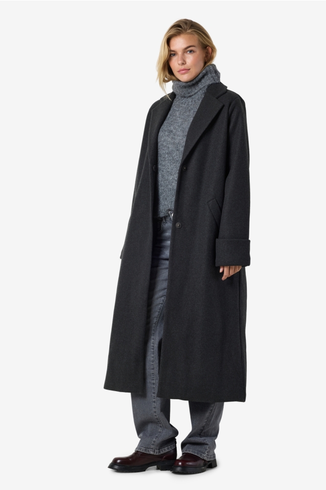 Noisy may grijze dames jas | Model zijaanzicht