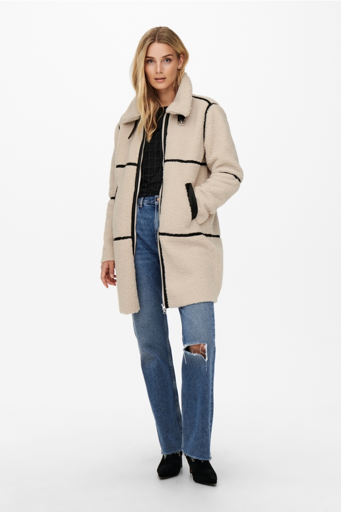 Jacqueline de Yong beige dames jas | Model