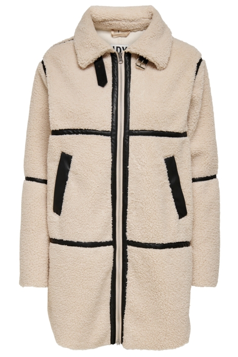 Jacqueline de Yong beige dames jas | Vooraanzicht