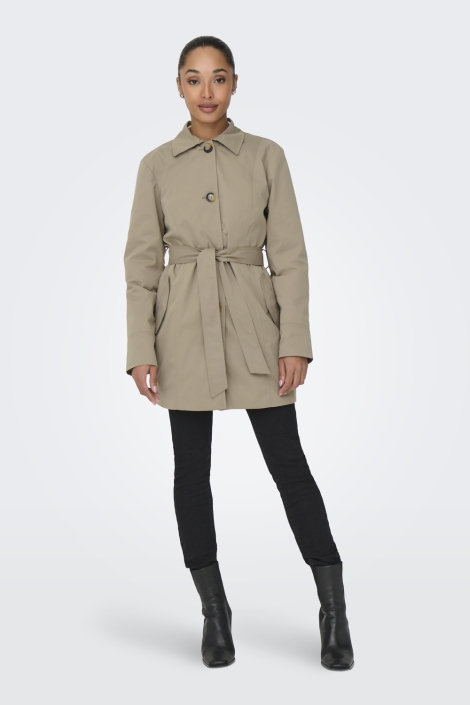 Jacqueline de Yong taupe dames jas | Model