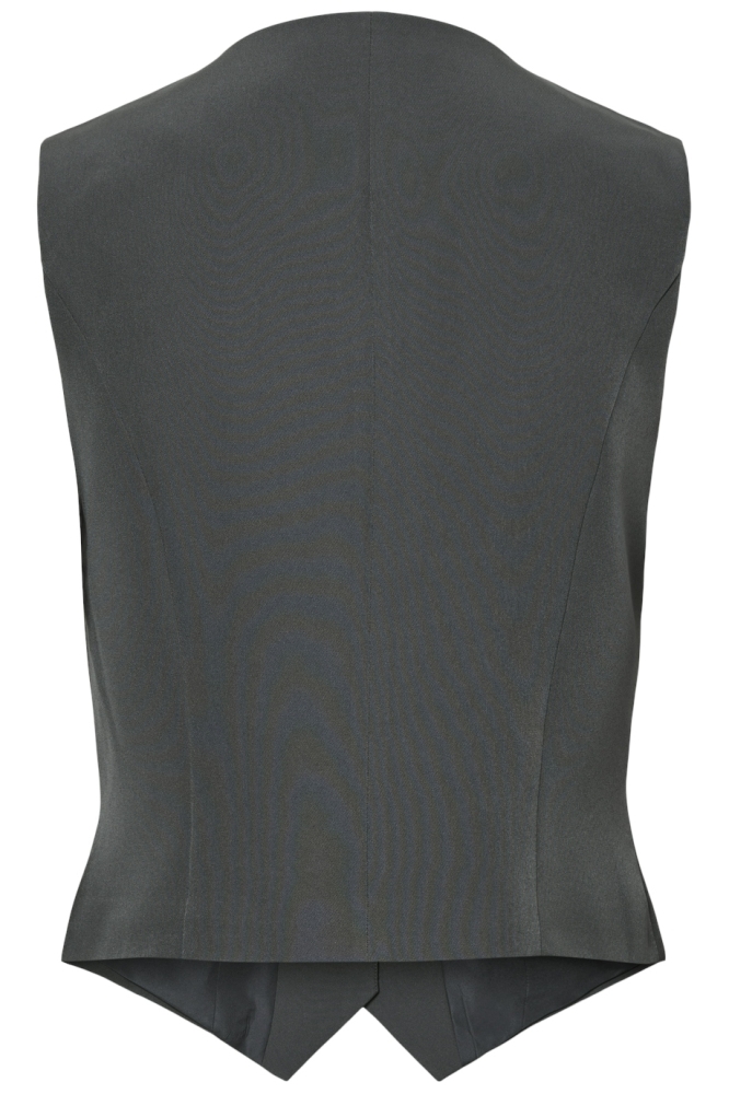 Pieces grijze dames gilet | Achteraanzicht