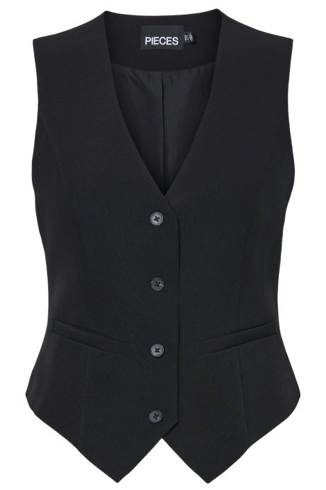 Pieces zwarte dames gilet | Vooraanzicht