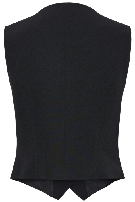 Pieces zwarte dames gilet | Achteraanzicht
