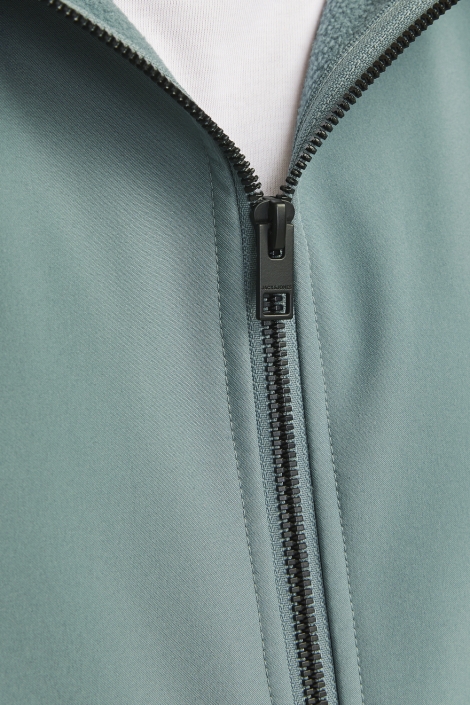 Jack & Jones blauwe heren jas | Close up